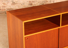 Load image into Gallery viewer, Mid Century Danish media stand / vinyl record player cabinet, circa 1970s
