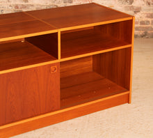 Load image into Gallery viewer, Mid Century Danish media stand / vinyl record player cabinet, circa 1970s
