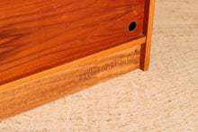Load image into Gallery viewer, Mid Century Danish media stand / vinyl record player cabinet, circa 1970s

