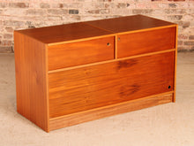 Load image into Gallery viewer, Mid Century Danish media stand / vinyl record player cabinet, circa 1970s
