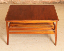 Load image into Gallery viewer, Mid Century rectangular coffee table with a magazine rack, circa 1960s
