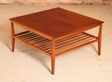 Load image into Gallery viewer, Mid Century rectangular coffee table with a magazine rack, circa 1960s
