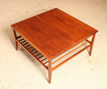 Load image into Gallery viewer, Mid Century rectangular coffee table with a magazine rack, circa 1960s
