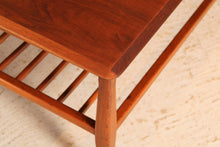 Load image into Gallery viewer, Mid Century rectangular coffee table with a magazine rack, circa 1960s
