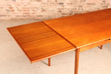 Load image into Gallery viewer, Danish Mid Century extending teak dining table, circa 1970s
