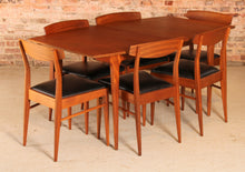 Load image into Gallery viewer, Mid Century teak and mahogany dining table and 6 chairs by McIntosh, circa 1960s

