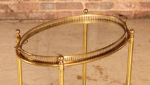 Load image into Gallery viewer, French Mid Century Maison Jansen style brass and glass bar cart / serving trolley, circa 1950s
