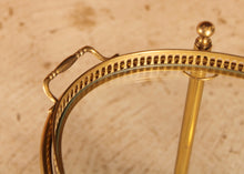 Load image into Gallery viewer, French Mid Century Maison Jansen style brass and glass bar cart / serving trolley, circa 1950s
