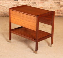 Load image into Gallery viewer, Mid Century drop leaf teak trolley, circa 1960s.
