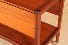 Load image into Gallery viewer, Mid Century drop leaf teak trolley, circa 1960s.
