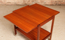 Load image into Gallery viewer, Mid Century drop leaf teak trolley, circa 1960s.

