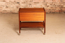 Load image into Gallery viewer, Mid Century drop leaf teak trolley, circa 1960s.
