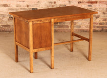 Load image into Gallery viewer, Vintage Mid Century oak kneehole desk with 3 drawers, circa 1960s
