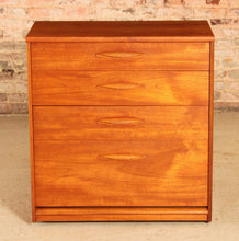 Load image into Gallery viewer, Mid Century teak chest of 4 drawers on casters by Austinsuite, circa 1960s

