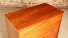 Load image into Gallery viewer, Mid Century teak chest of 4 drawers on casters by Austinsuite, circa 1960s
