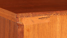 Load image into Gallery viewer, Mid Century teak chest of 4 drawers on casters by Austinsuite, circa 1960s
