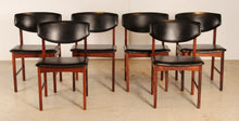 Load image into Gallery viewer, Set of 6 Danish Mid Century rosewood dining chairs, circa 1960s
