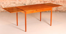 Load image into Gallery viewer, Danish Mid Century extending teak dining table, circa 1970s

