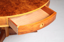 Load image into Gallery viewer, Mid Century 'Drum' yew dining table by Robert Heritage for Archie Shine, circa 1950s
