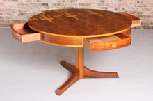 Load image into Gallery viewer, Mid Century 'Drum' yew dining table by Robert Heritage for Archie Shine, circa 1950s
