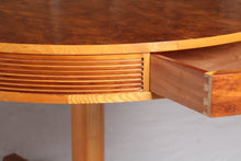 Load image into Gallery viewer, Mid Century 'Drum' yew dining table by Robert Heritage for Archie Shine, circa 1950s

