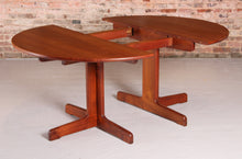 Load image into Gallery viewer, Danish Mid Century solid teak extending dining table, circa 1960s
