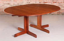 Load image into Gallery viewer, Danish Mid Century solid teak extending dining table, circa 1960s
