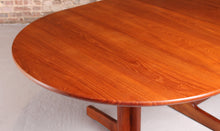 Load image into Gallery viewer, Danish Mid Century solid teak extending dining table, circa 1960s
