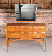 Load image into Gallery viewer, French Mid Century mahogany dressing table with a mirror, circa 1960s
