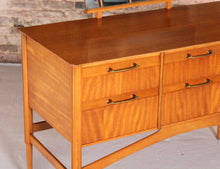 Load image into Gallery viewer, French Mid Century mahogany dressing table with a mirror, circa 1960s
