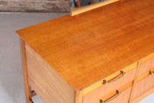 Load image into Gallery viewer, French Mid Century mahogany dressing table with a mirror, circa 1960s
