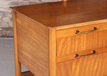 Load image into Gallery viewer, French Mid Century mahogany dressing table with a mirror, circa 1960s

