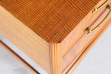 Load image into Gallery viewer, French Mid Century mahogany dressing table with a mirror, circa 1960s
