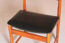 Load image into Gallery viewer, Set of 4 Mid Century teak chairs, circa 1970s.
