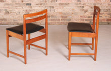 Load image into Gallery viewer, Set of 4 Mid Century teak chairs, circa 1970s.
