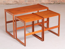 Load image into Gallery viewer, Danish Mid Century teak nest of tables by Arne Hovmand Olsen for Mogens Kold, circa 1960s
