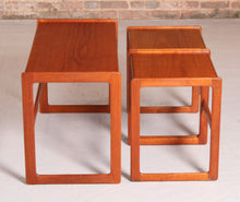 Load image into Gallery viewer, Danish Mid Century teak nest of tables by Arne Hovmand Olsen for Mogens Kold, circa 1960s

