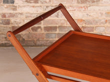 Load image into Gallery viewer, Danish Mid Century folding teak serving trolley by Svend Aage Madsen, circa 1960s
