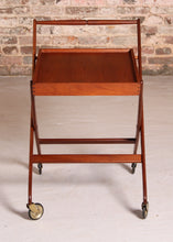 Load image into Gallery viewer, Danish Mid Century folding teak serving trolley by Svend Aage Madsen, circa 1960s
