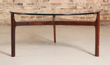 Load image into Gallery viewer, Danish Mid Century model 104 rosewood and glass coffee table by Sven Ellekaer for Christian Linneberg, circa 1960s
