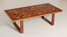 Load image into Gallery viewer, A Danish mid century chequered rosewood rectangular coffee table by Poul Cadovius for France &amp; Sons circa 1960s
