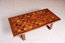 Load image into Gallery viewer, A Danish mid century chequered rosewood rectangular coffee table by Poul Cadovius for France &amp; Sons circa 1960s
