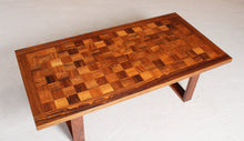 Load image into Gallery viewer, A Danish mid century chequered rosewood rectangular coffee table by Poul Cadovius for France &amp; Sons circa 1960s
