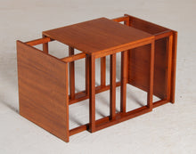 Load image into Gallery viewer, Danish Mid Century Model 33 Cube teak nest of three tables designed by Kai Kristiansen for Vildbjerg Møbelfabrik circa 1960s
