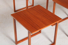 Load image into Gallery viewer, Danish Mid Century Model 33 Cube teak nest of three tables designed by Kai Kristiansen for Vildbjerg Møbelfabrik circa 1960s
