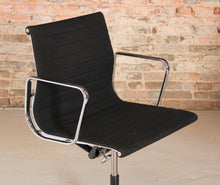 Load image into Gallery viewer, Set of 4 model EA117 Eames swivel office chairs with black fabric upholstery manufactured by Vitra, circa 1980s
