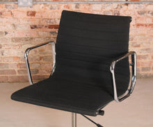 Load image into Gallery viewer, Set of 4 model EA117 Eames swivel office chairs with black fabric upholstery manufactured by Vitra, circa 1980s
