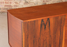 Load image into Gallery viewer, Mid Century rosewood and teak sideboard with curved ends by Vanson, circa 1960s

