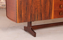 Load image into Gallery viewer, Mid Century rosewood and teak sideboard with curved ends by Vanson, circa 1960s
