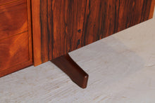 Load image into Gallery viewer, Mid Century rosewood and teak sideboard with curved ends by Vanson, circa 1960s

